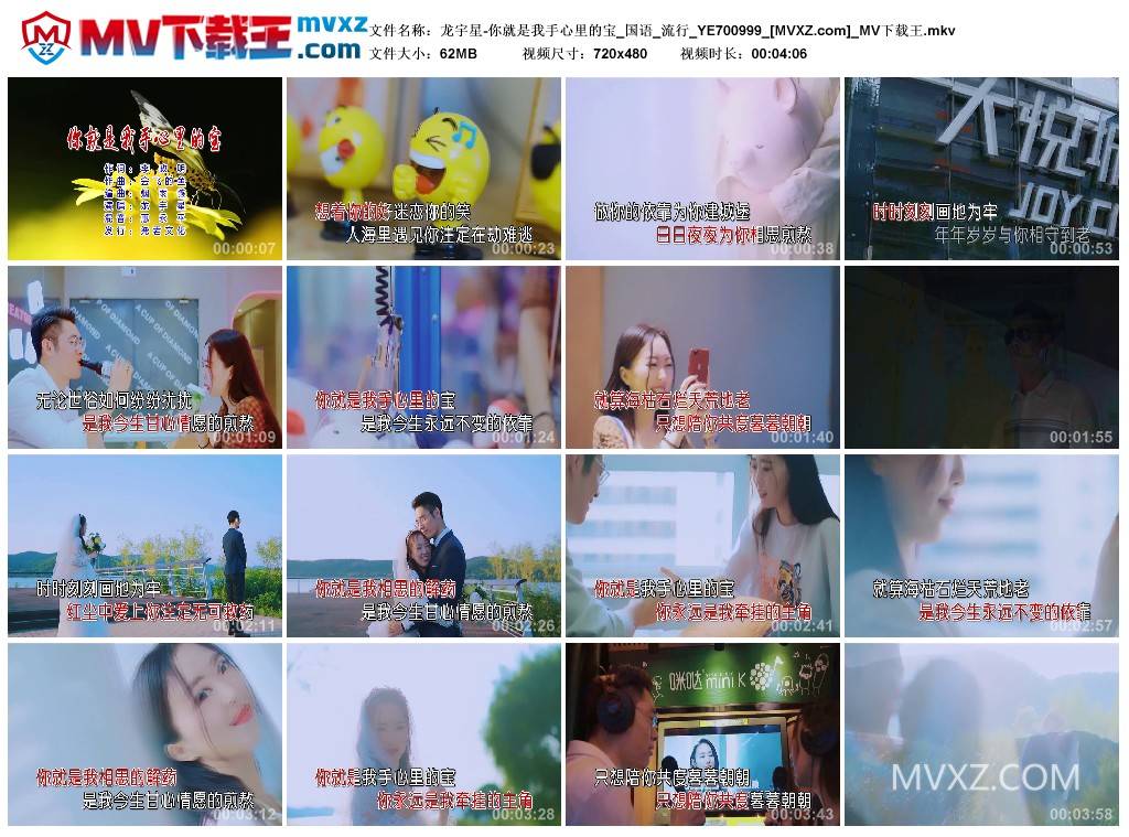 龙宇星-你就是我手心里的宝_国语_流行_YE700999